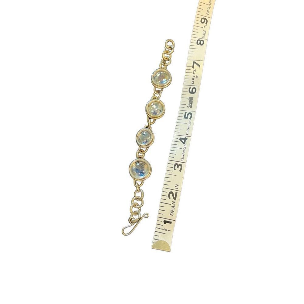 Handcrafted silver bracelet & pendant with light blue opal glass beads
